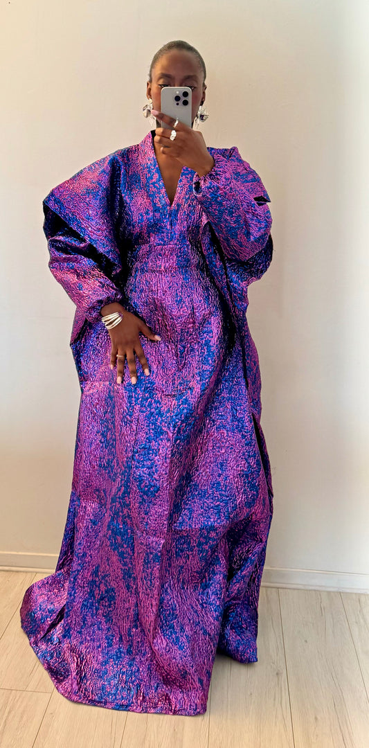 Boubou Zaria violet/bleu - Précommande 💙💜